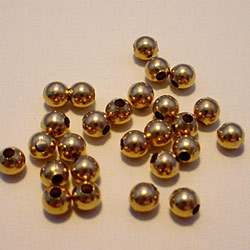 144 x 4mm Round Plain Gilt Beads