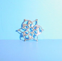 Small Silver Metal Filigree Shape