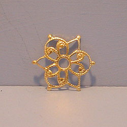 Small Gold Metal Filigree Shape