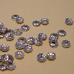 3mm Silver Metal Bead Cap