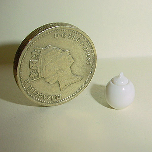 1/24th Scale  White China Sugar Bowl Or Storage Pot