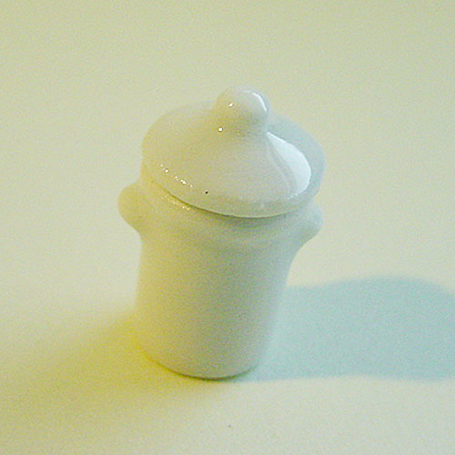 1/24th Scale  White China Storage Jar With Handles