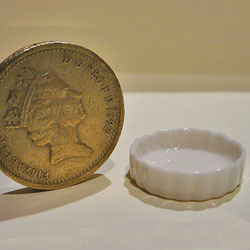 1/24th Small China  Flan Dish White 9mm