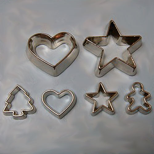 Metal Cookie Cutters / mould set of 6