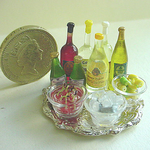 Pub Wines And Snacks On A Tray