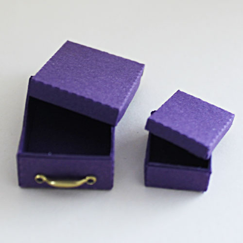 Pair Of Purple Storage Boxes