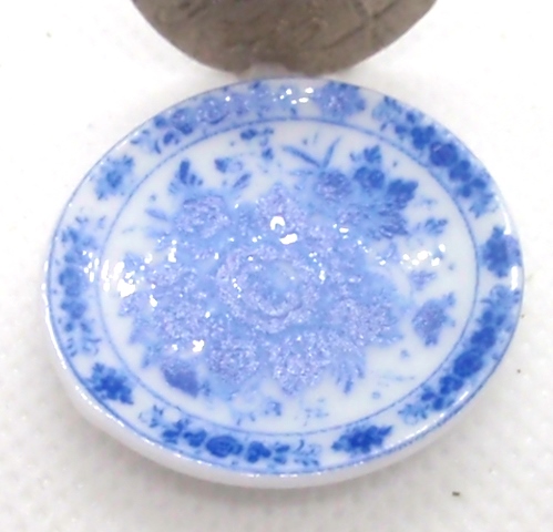 Blue and White Round China Platter