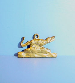 Brass Aligator With Ring