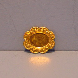 Small Fancy Oval Brass Setting