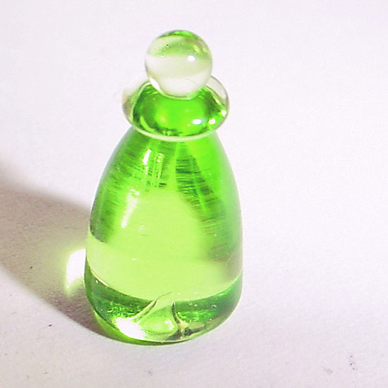 Green Czech Crystal glass Bottle