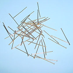 20 Gold Plate Head Pins