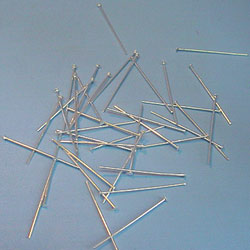 20 Silver Plate Head Pins