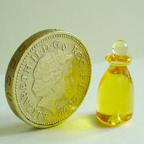 Amber Czech Crystal glass Bottle