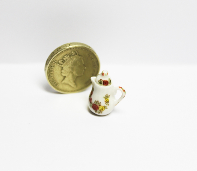 1/24th Scale China Coffee Pot Floral Pattern