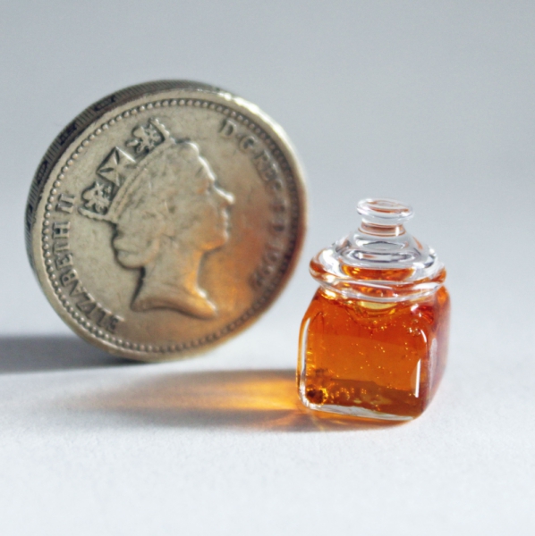 Filled Square Glass Storage Jar