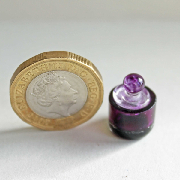 British Made Glass Trinket Dish Purple