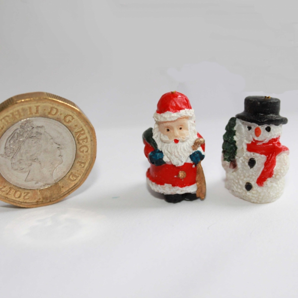 Snowman And Santa Ornaments