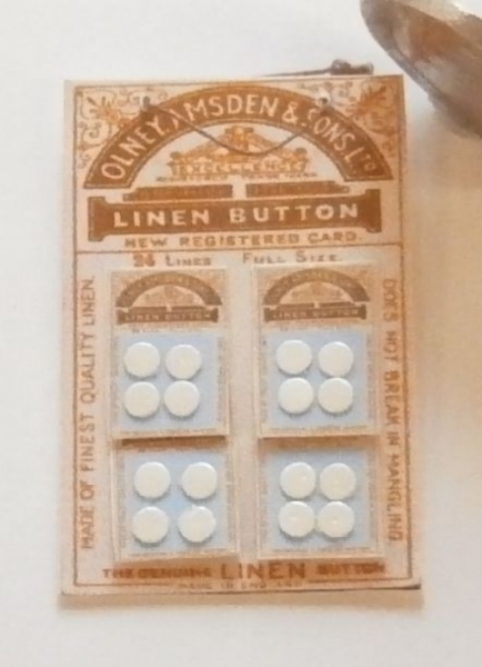 Linen Buttons A- Hanging Shop Card