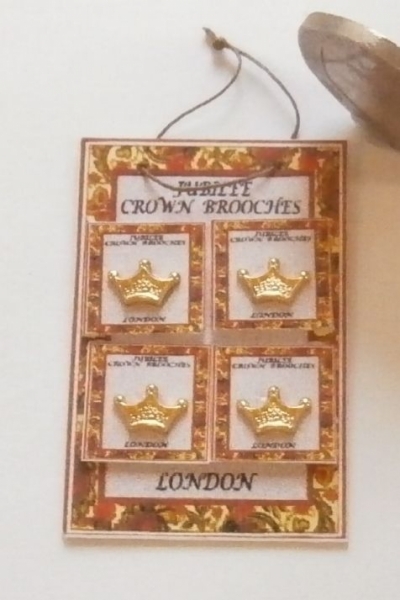 Jubilee Crown Brooch - Hanging Shop Card