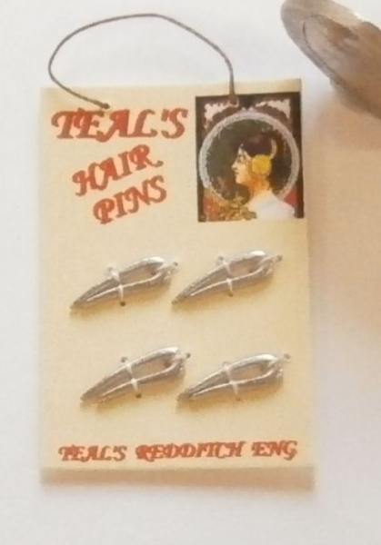 Teal's Hair Pins - Hanging Shop Card