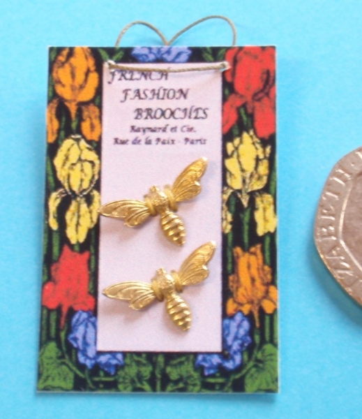 French Fashion Dragonfly  Brooch - Hanging Shop Card