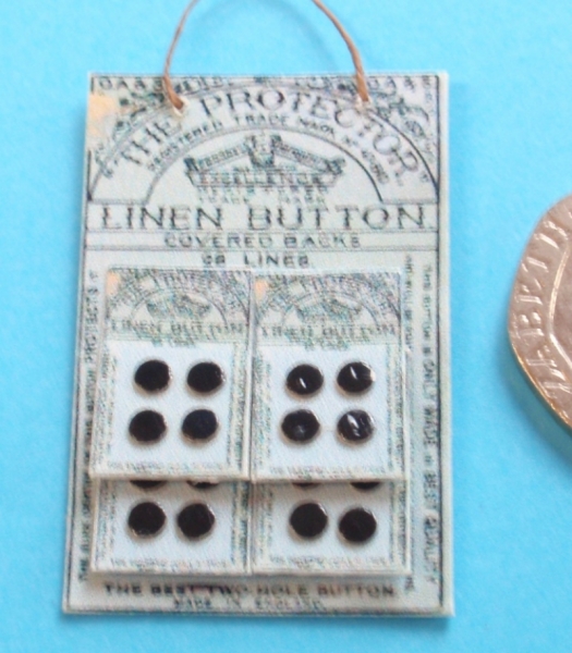 Linen Buttons C - Hanging Shop Card