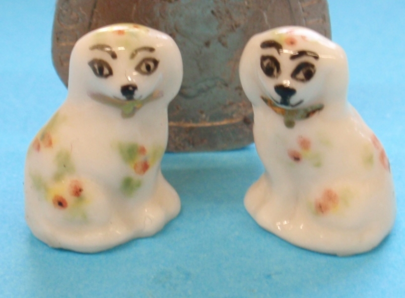 Pair of Small Staffordshire Mantelpiece Dogs