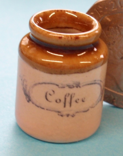 Coffee Stoneware China Storage Jar