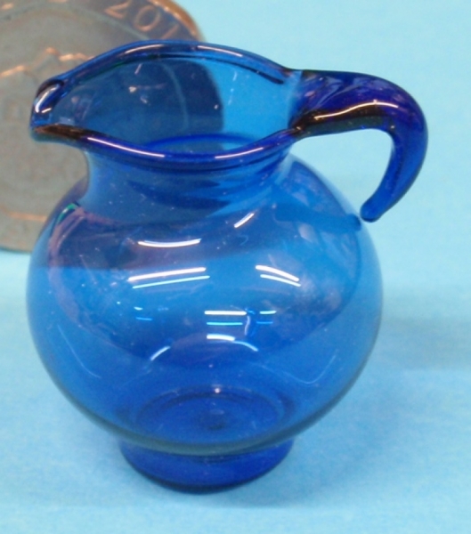 Blue Glass Jug - Large