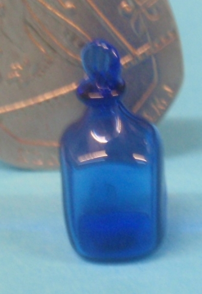 Blue Medicine Bottle - Square