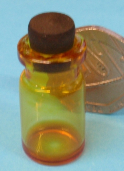 Amber Glass Display Jar, with Bung - Large