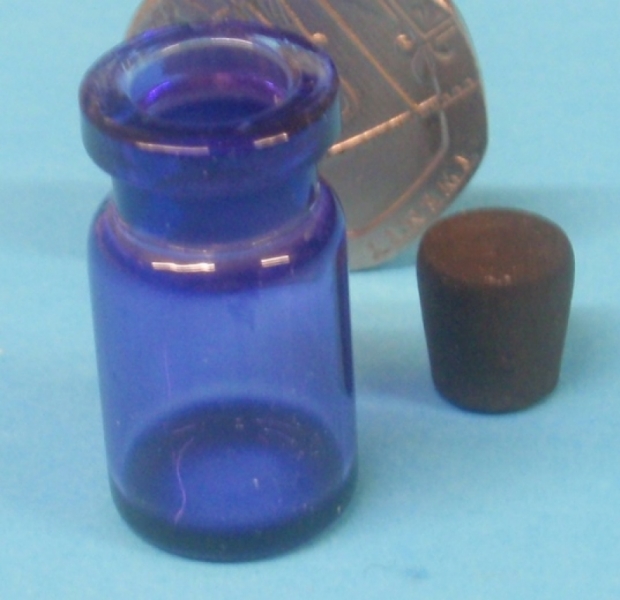 Blue Glass Display Jar, with Bung