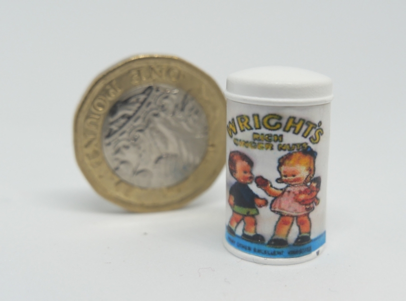 Wrights Ginger Nut metal Biscuit Tin