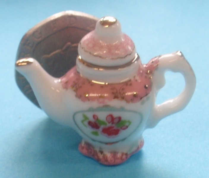 Pink and Gold China Teapot