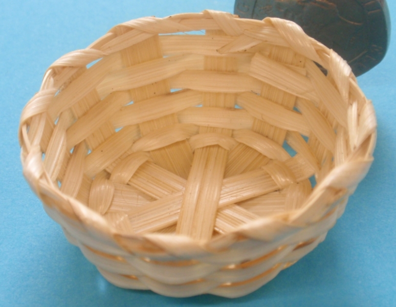 Round Wicker Basket - Cream