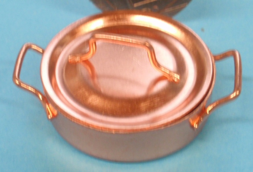 Copper Casserole with Lid - Medium