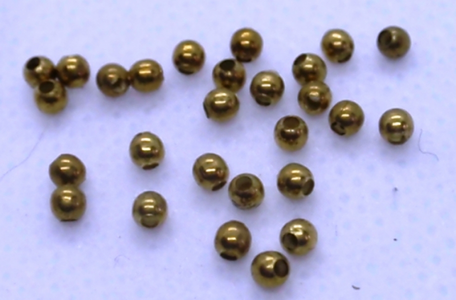 Tiny Brass Beads - 2mm  - Pk 100+