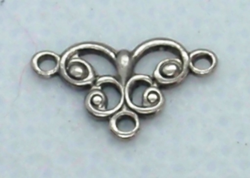 Antique Silver Scroll Connector