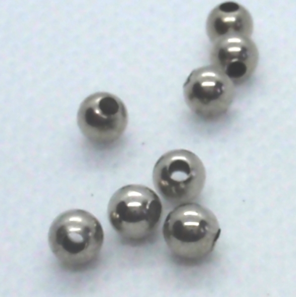 5mm Round Plain Silver Beads