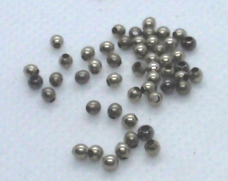 2mm Round Plain Nickle Beads