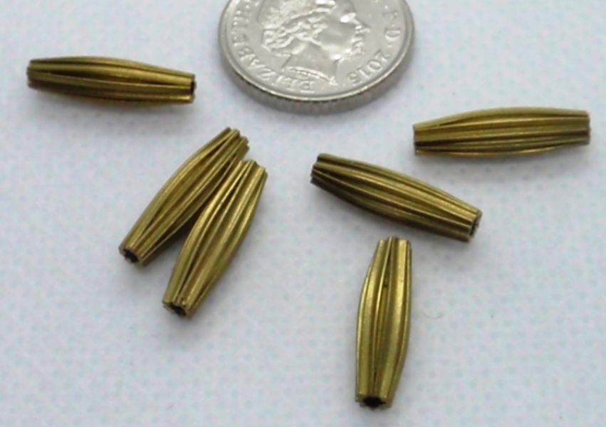 Corrugated Gold Bead