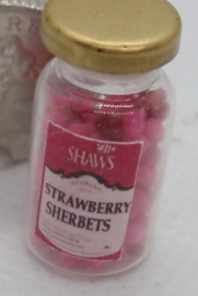 Sweet Shop Jar of  Strawberry Sherbets