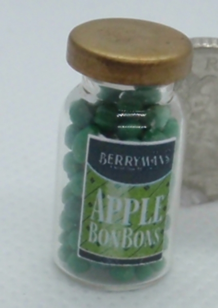 Sweet Shop Jar  of Apple Bon Bon's