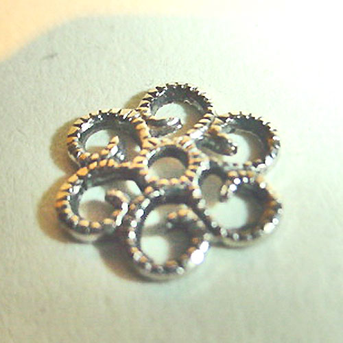 Small Round Antique Silver Filigree