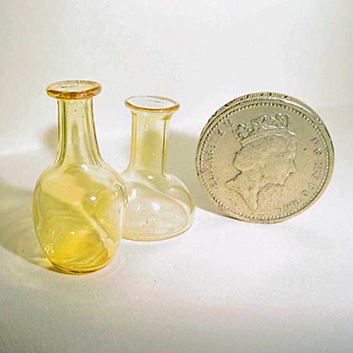 Yellow Glass Flask set of 2