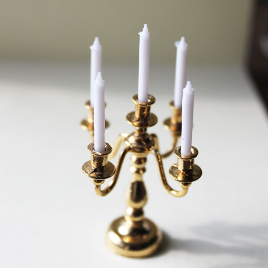 Candelabra Gold finish with candles