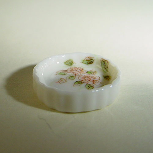 1/24th Medium China Flan Dish Floral 12mm