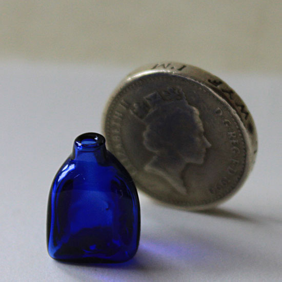 Cobalt Blue Triangular Bottle