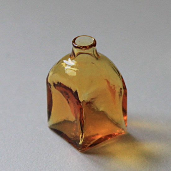 Square Amber Glass Bottle