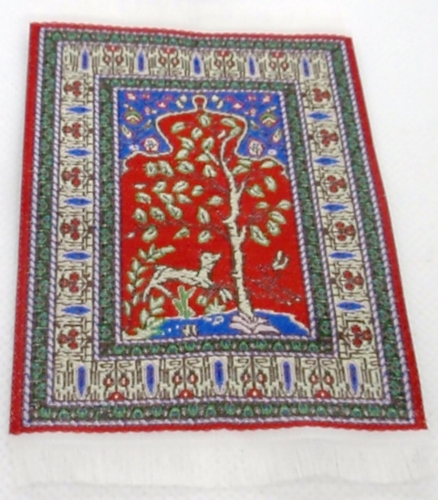 Red Fringed Rug